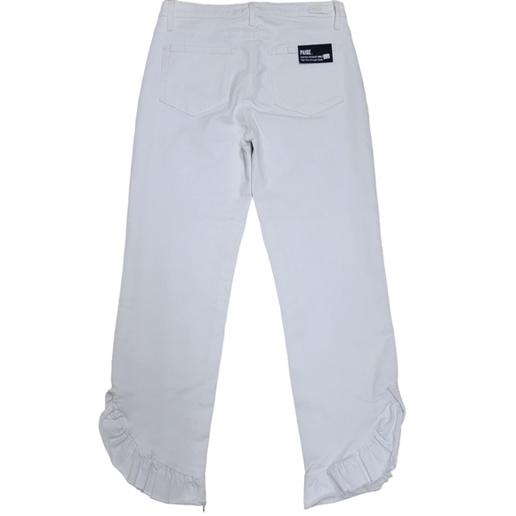 PAIGE Hoxton Straight Ruffle-Detail Ankle Jeans. Size 30. Inseam 27" NWT… - Picture 3 of 16